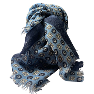 Scarf DES. CRAVATTA 01 LIGHT BLUE <br/> 100% WOOL